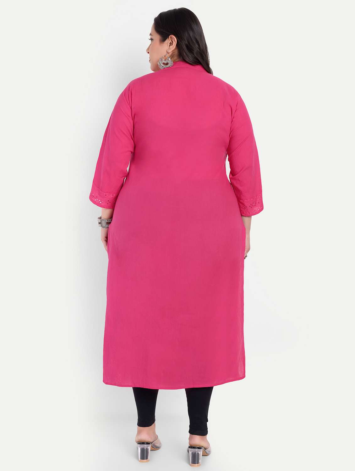 women plus size self designed straight kurta - 21993641 -  Standard Image - 3