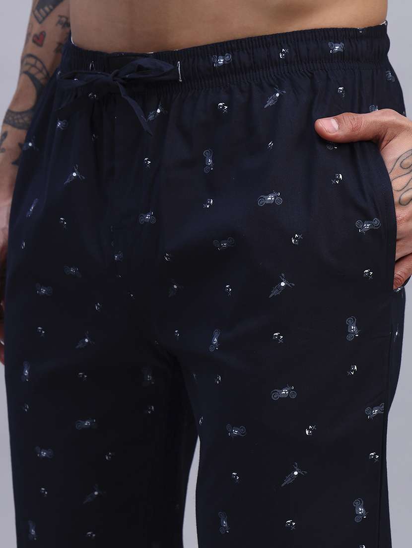 men printed mid rise regular fit pyjama - 21993710 - Standard Image - 3
