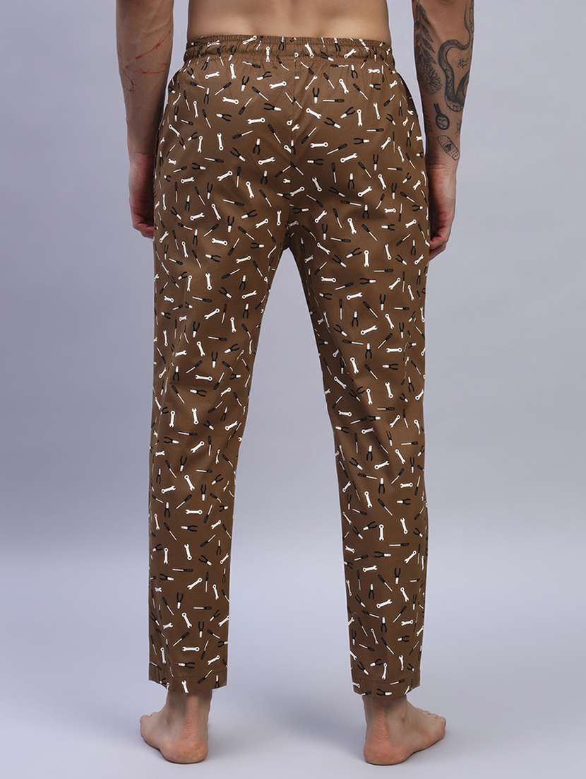 men printed mid rise regular fit pyjama  - 21993711 -  Standard Image - 3