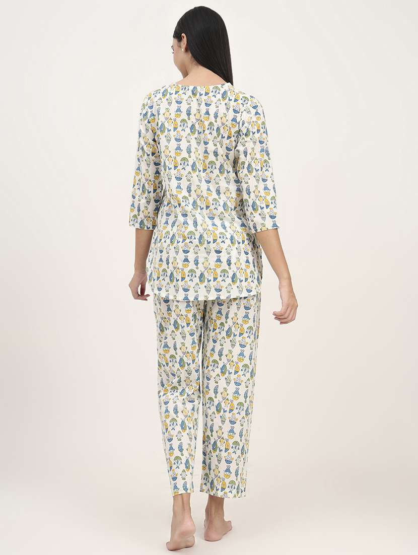 women printed nightwear pyjama set - 21993729 -  Standard Image - 3