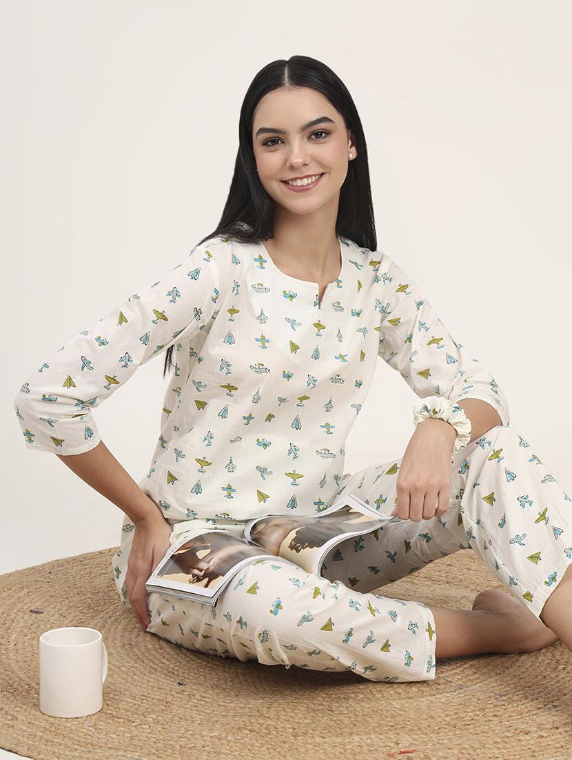 women printed nightwear pyjama set - 21993730 - Zoom Image - 0