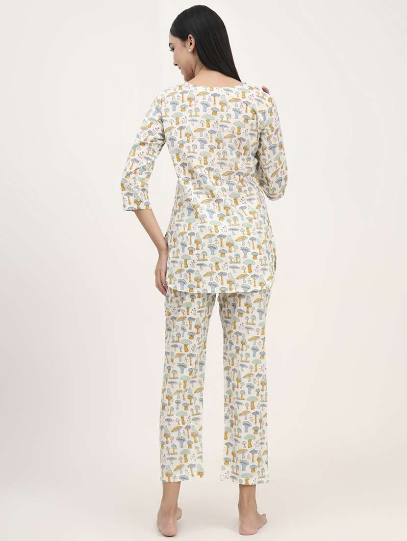 women printed nightwear pyjama set - 21993731 -  Standard Image - 3