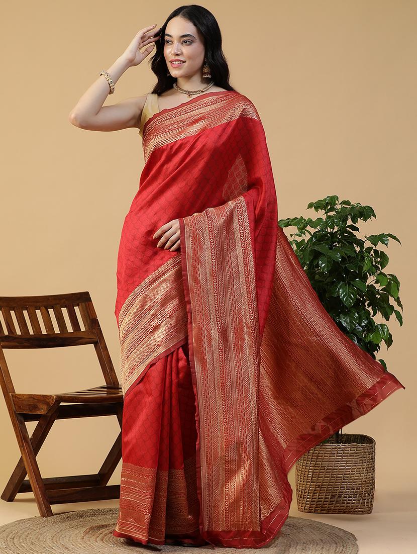 women self design banarasi saree with blouse - 21993734 -  Zoom Image - 0