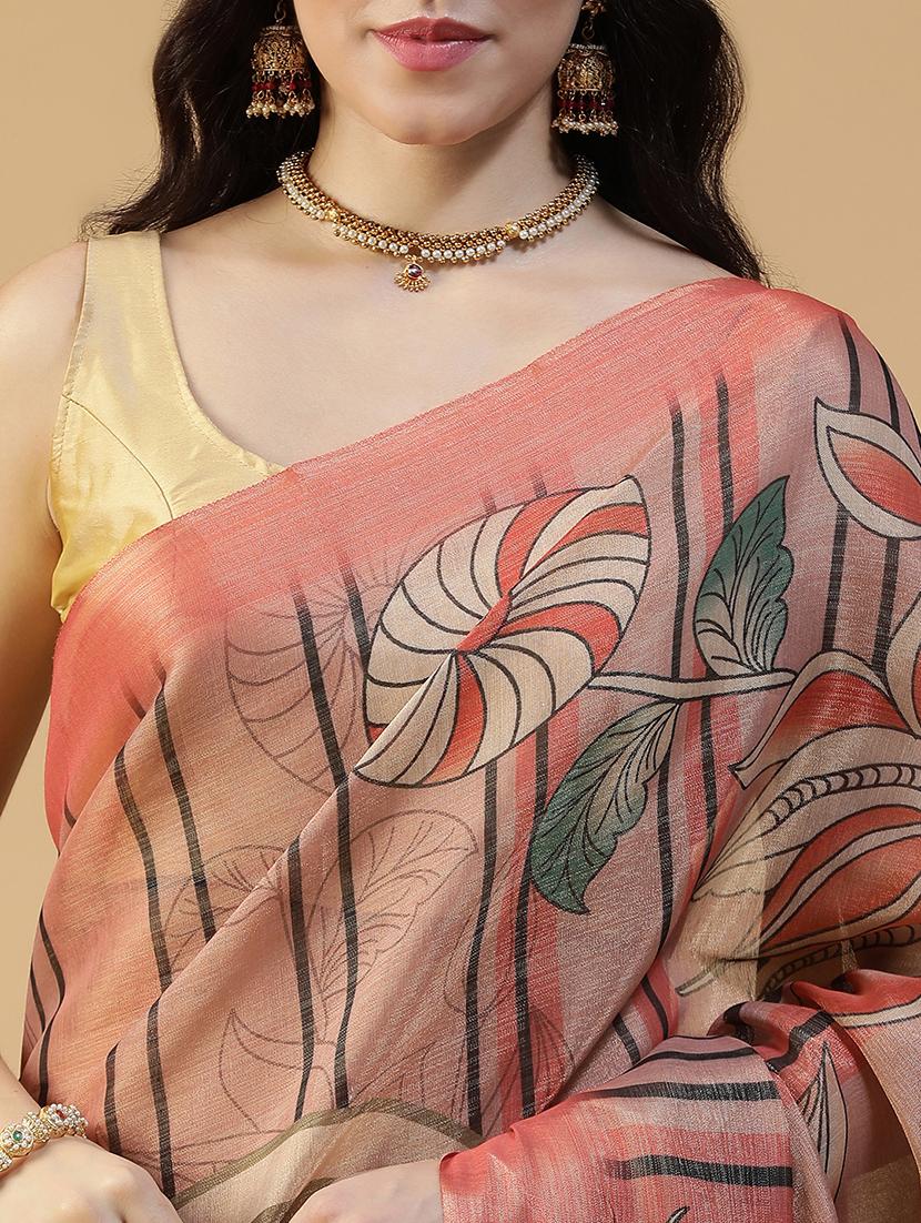 women printed casual wear saree with blouse - 21993739 - Standard Image - 5