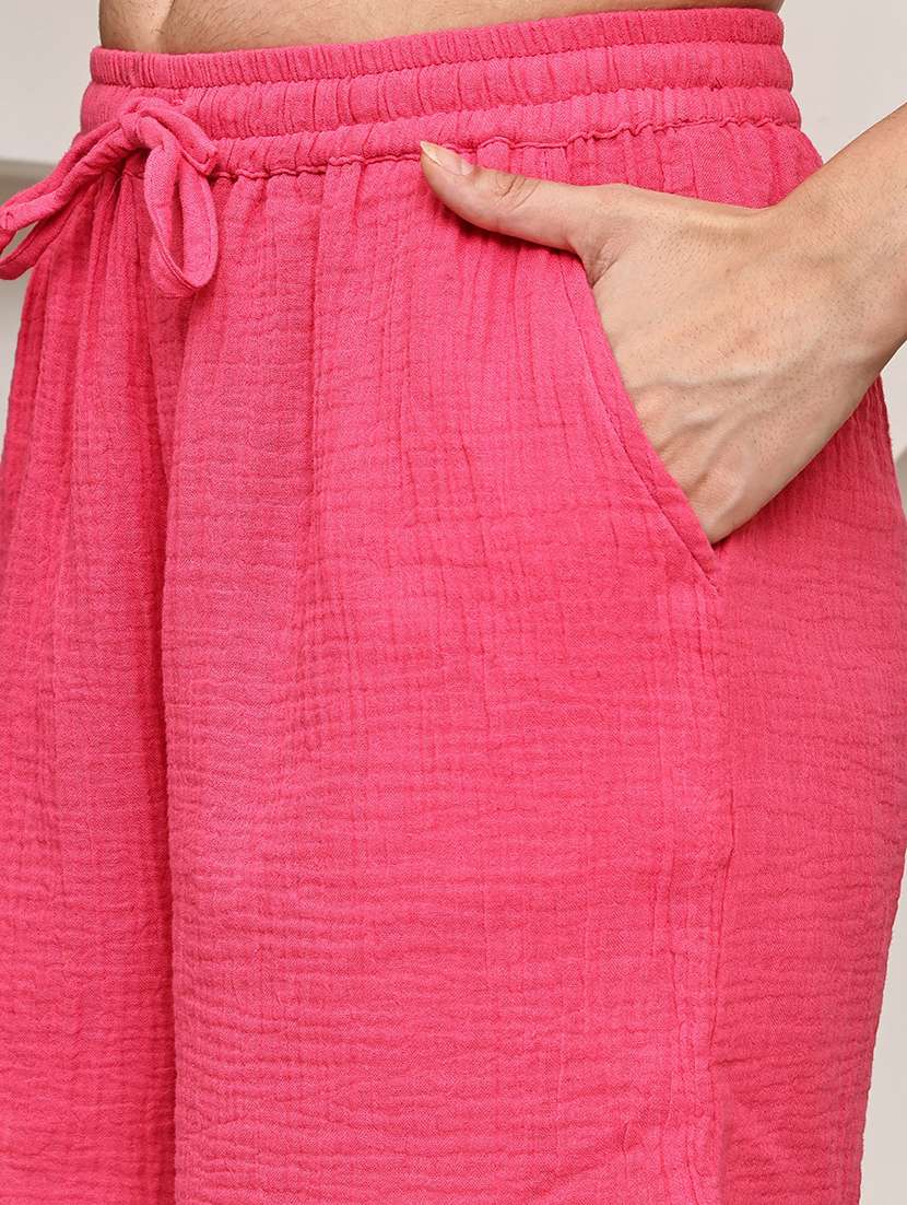 women solid mid rise loungewear short - 21993751 - Standard Image - 5