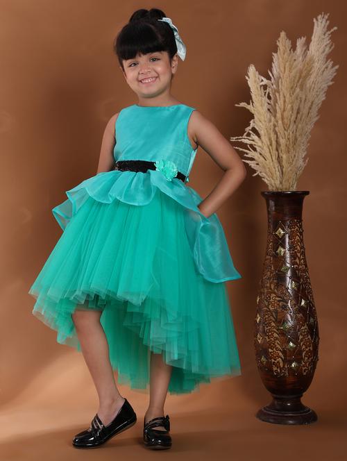girls solid sleeveless high low dress - 21993773 -  Standard Image - 0