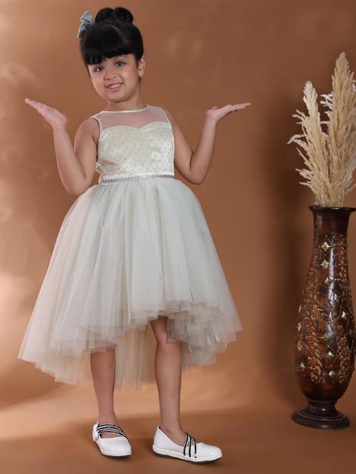 girls solid sleeveless high low dress - 21993775 - Standard Image - 0