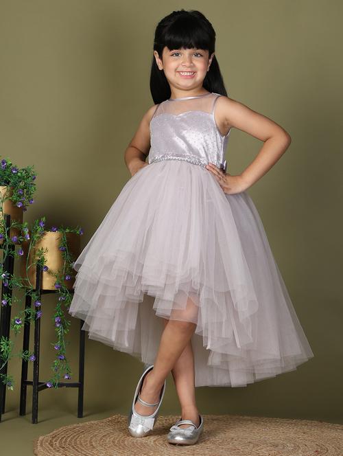 girls solid sleeveless high low dress - 21993776 -  Standard Image - 0