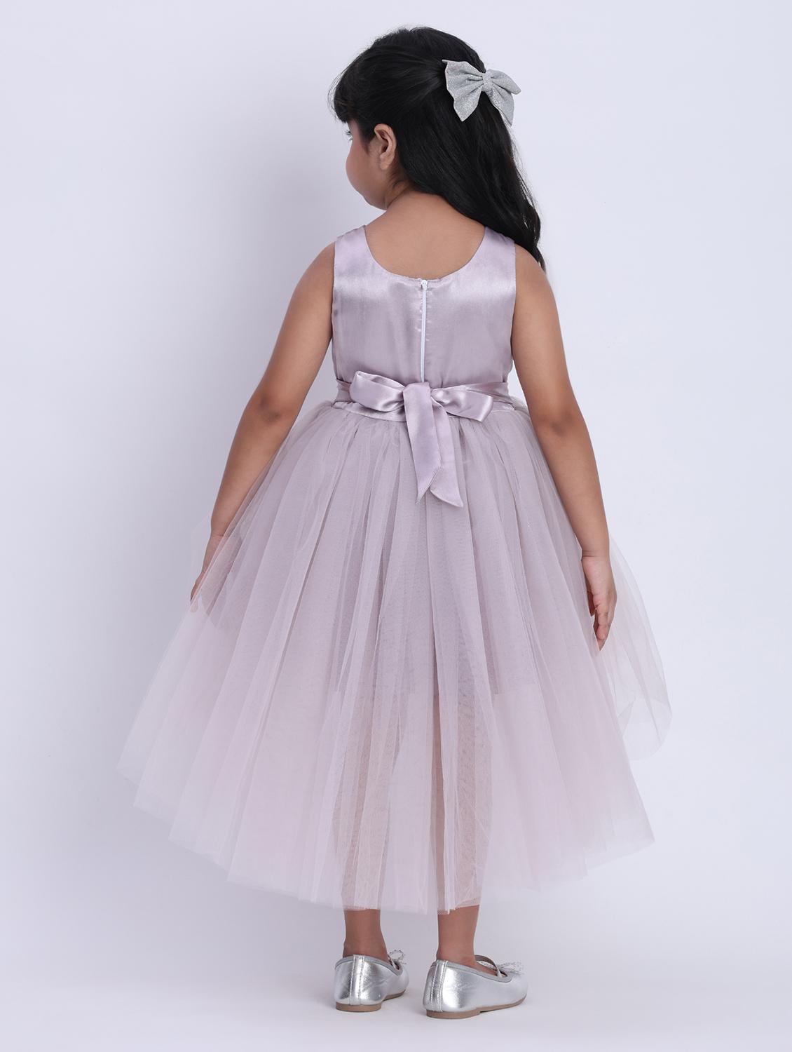 girls solid sleeveless high low dress - 21993776 - Standard Image - 3
