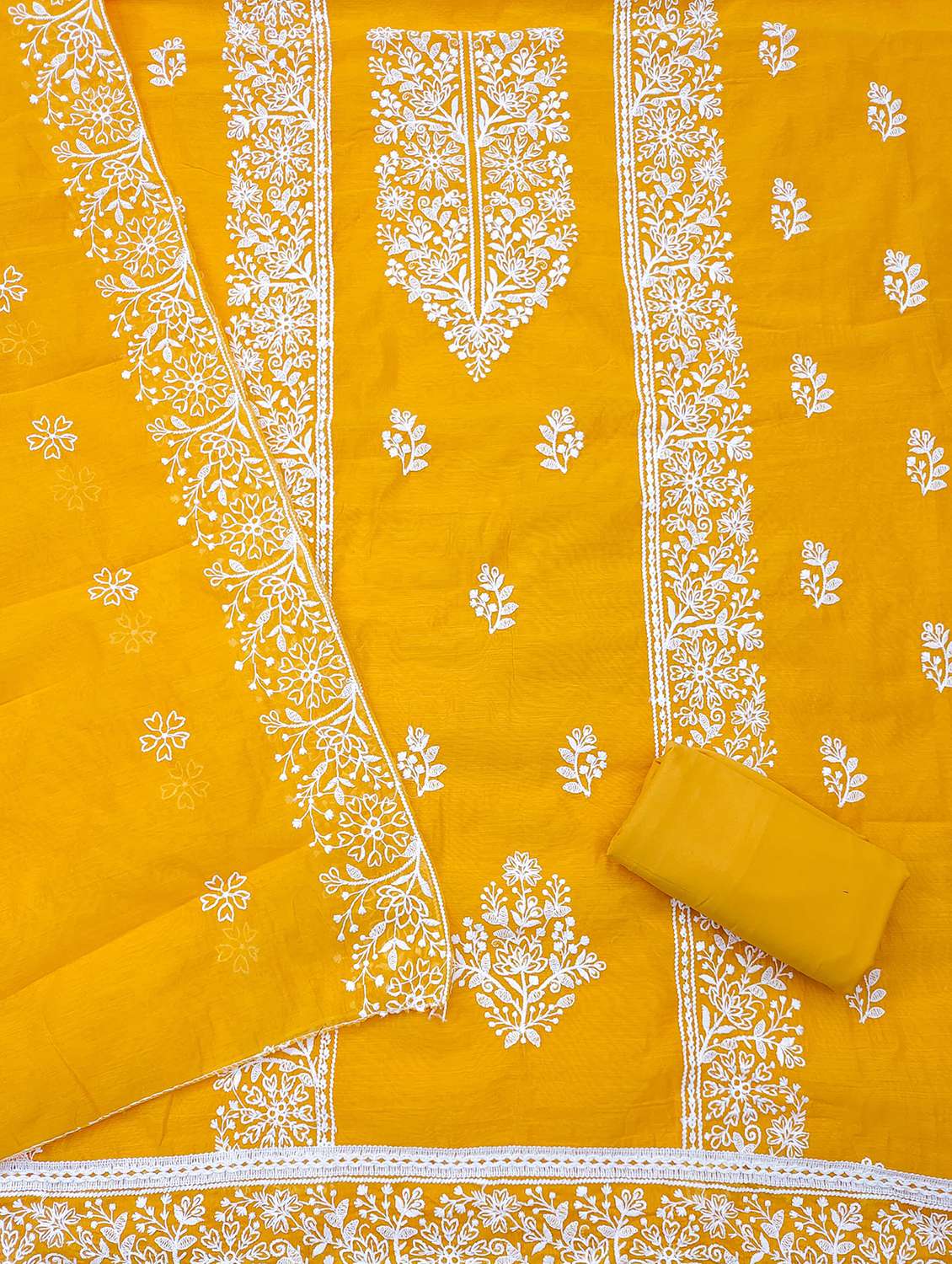 women embroidered unstitched suit set - 21993815 -  Standard Image - 3