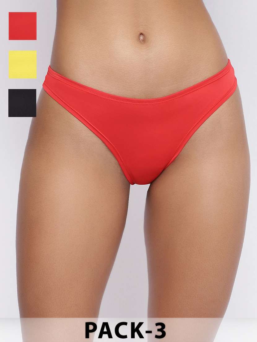 women pack of 3 solid low rise thongs - 21993842 -  Zoom Image - 0