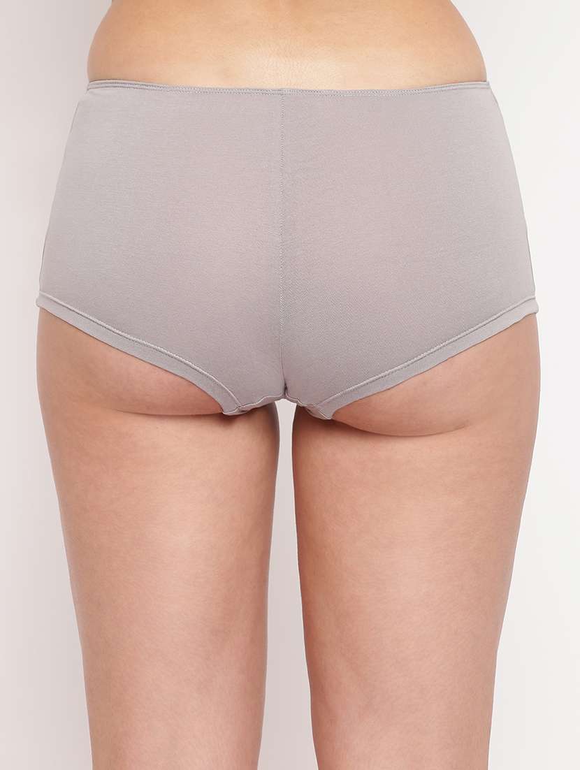 women pack of 5 solid mid rise boy shorts - 21993853 - Standard Image - 3