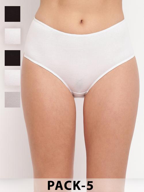 women pack of 5 solid mid rise hipster panty - 21993860 -  Standard Image - 0