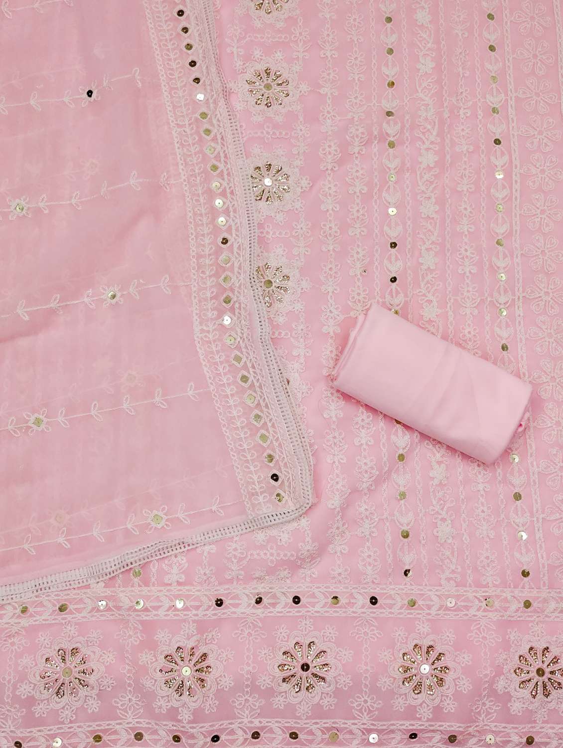 women embroidered unstitched suit set - 21993877 - Standard Image - 3