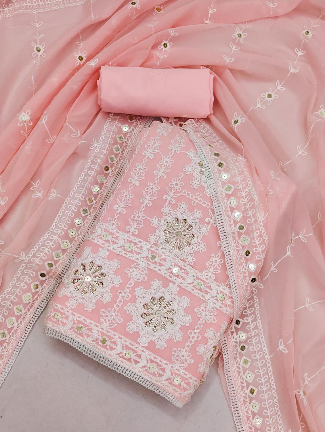 women embroidered unstitched suit set - 21993879 - Standard Image - 3