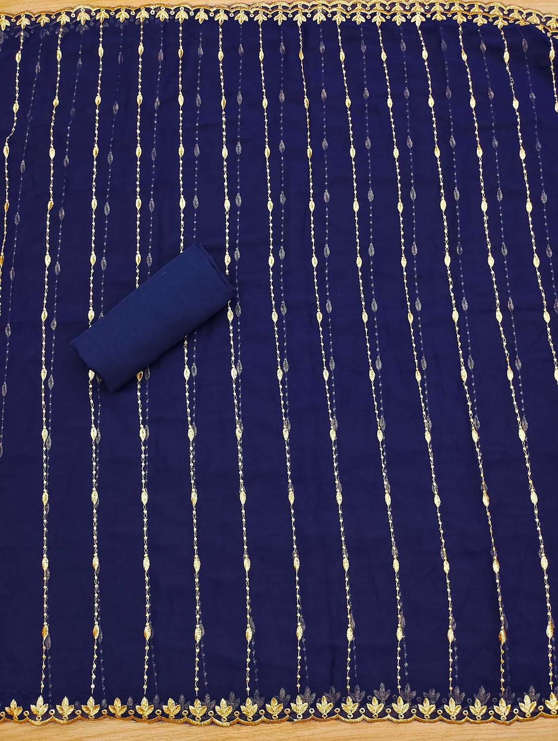 women embroidered unstitched suit set - 21993882 -  Standard Image - 3