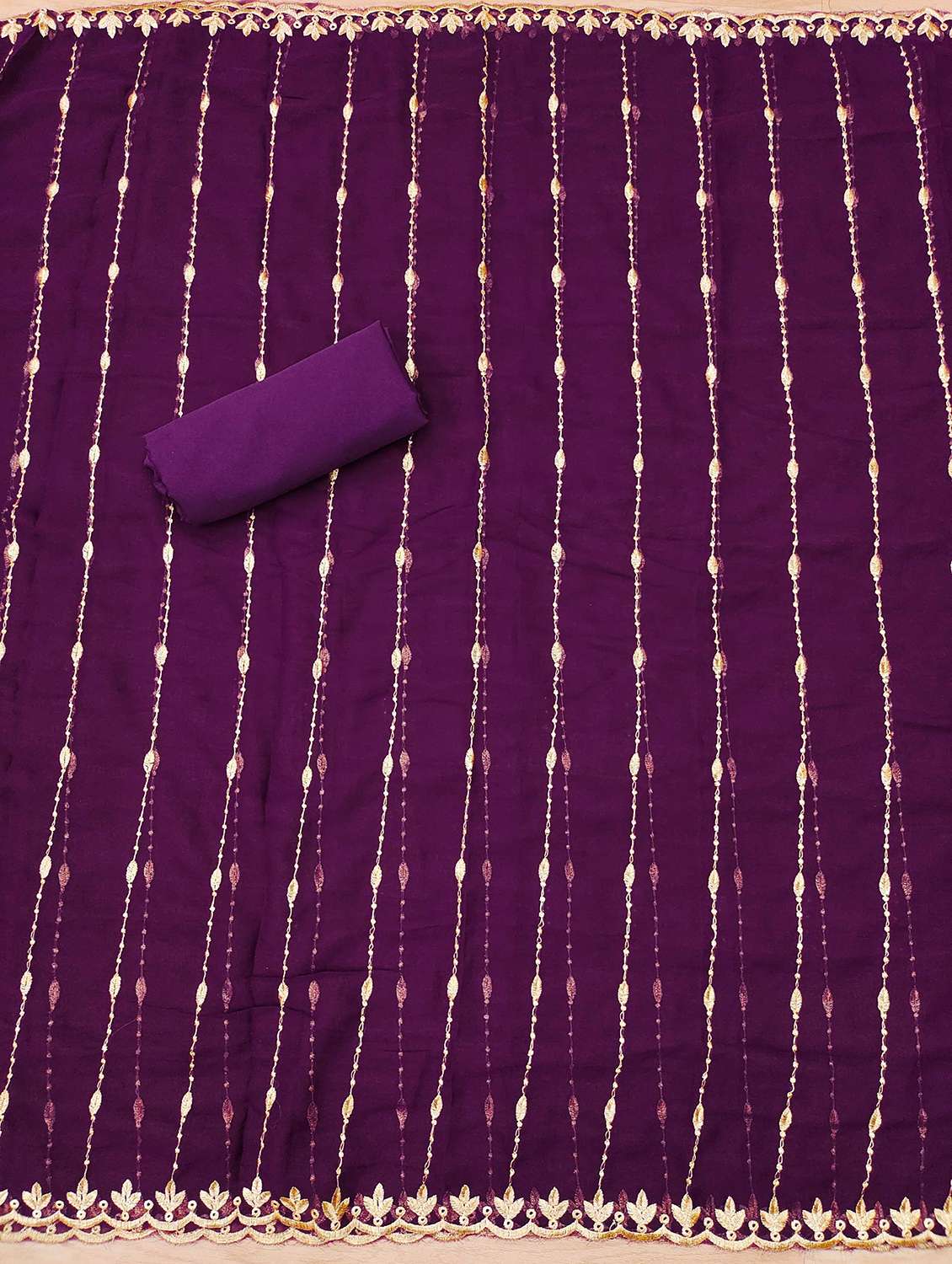 women embroidered unstitched suit set - 21993884 -  Standard Image - 3