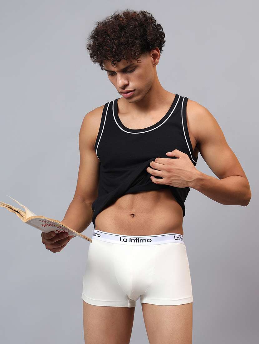 men solid mid rise trunks - 21993902 -  Standard Image - 3