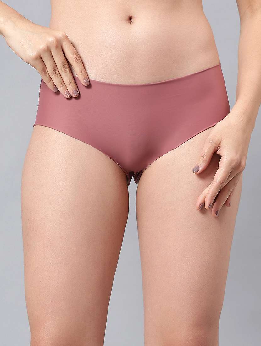 women solid low rise seamless hipster panty