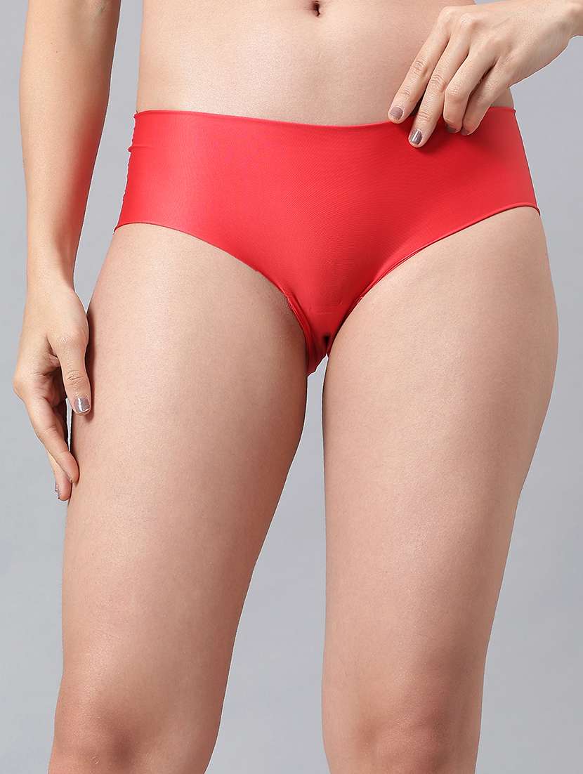women solid low rise seamless hipster panty