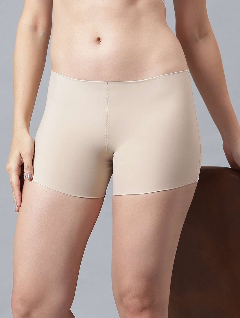 women solid mid rise seamless boy shorts - 21993973 -  Standard Image - 3