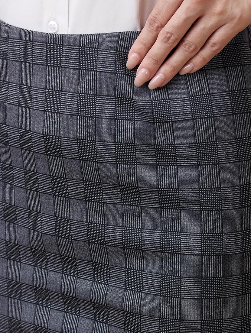 women checkered high rise pencil skirt - 21994531 - Standard Image - 5