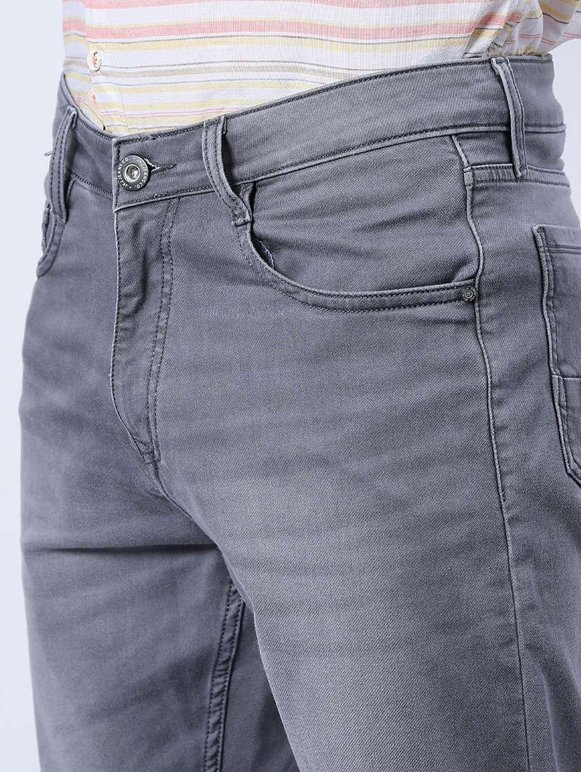 men solid mid rise slim fit jeans - 21994687 -  Standard Image - 5