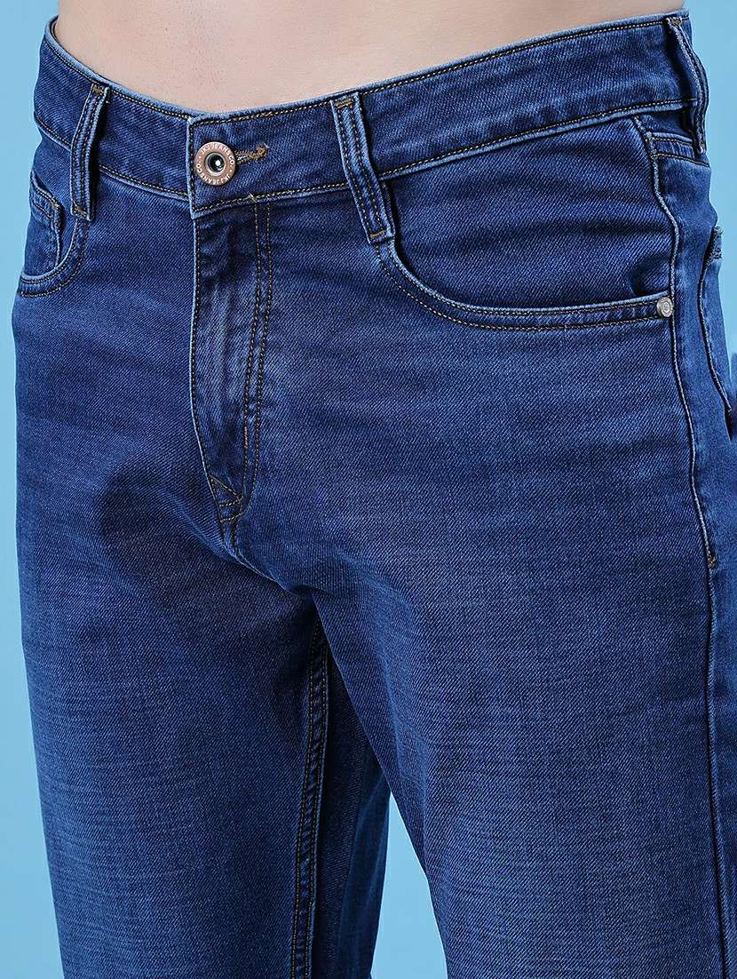 men solid mid rise slim fit jean - 21994698 -  Standard Image - 5