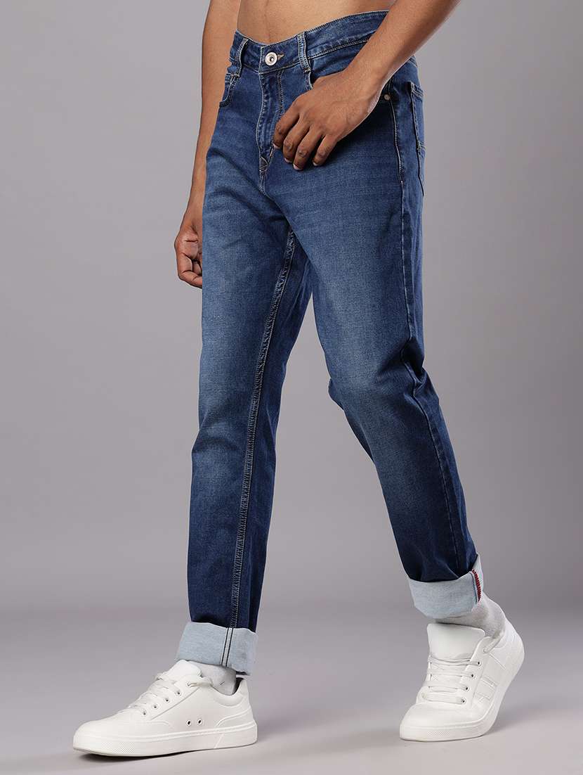 Men Solid Mid Rise Slim Fit Jean - 21994718 -  Standard Image - 3