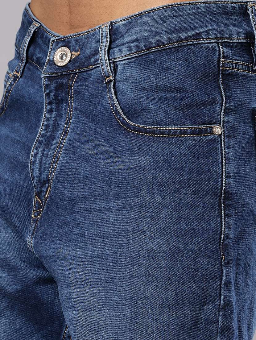 Men Solid Mid Rise Slim Fit Jean - 21994718 -  Standard Image - 5