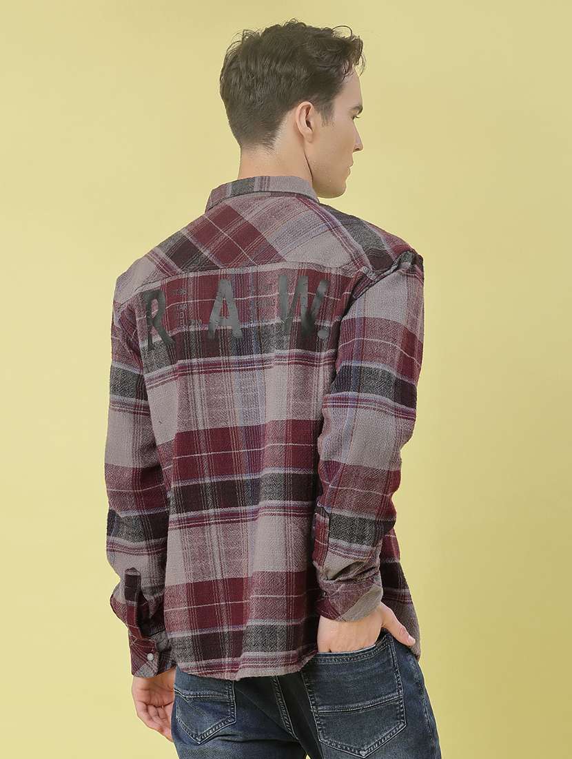 men checkered long sleeve regular fit casual shirt - 21994726 -  Standard Image - 3