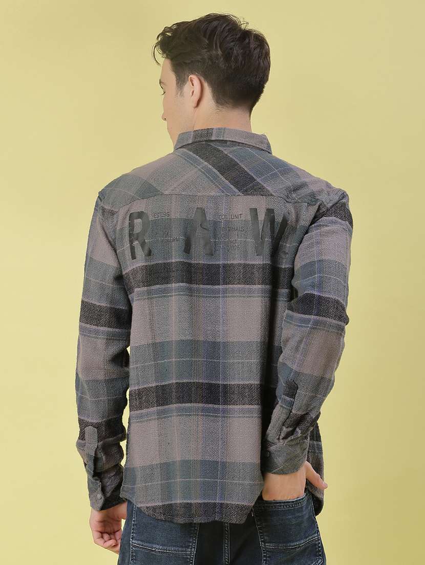 men checkered long sleeve regular fit casual shirt - 21994727 -  Standard Image - 3