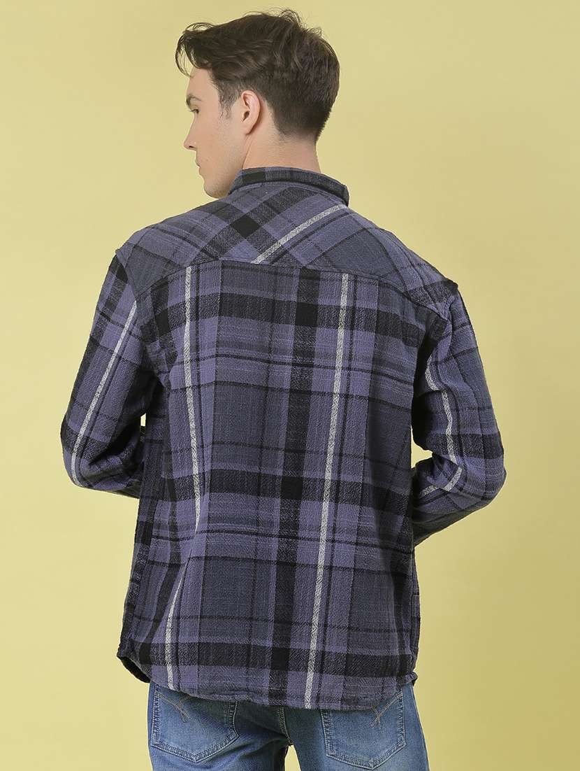 men checkered long sleeve regular fit casual shirt - 21994803 -  Standard Image - 3