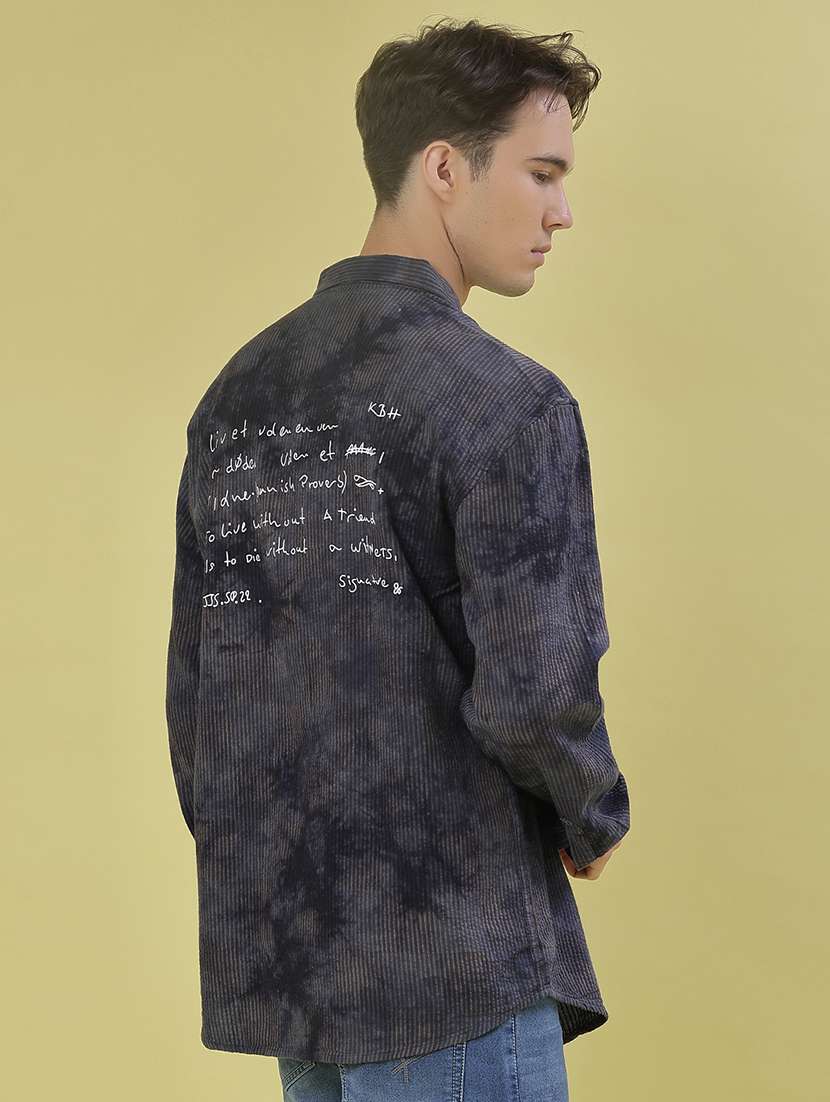 men printed long sleeve regular fit casual shirt - 21994836 -  Standard Image - 3