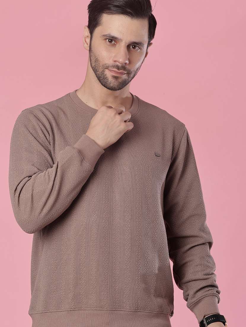men self design long sleeve regular fit pullover  - 21994944 -  Zoom Image - 0