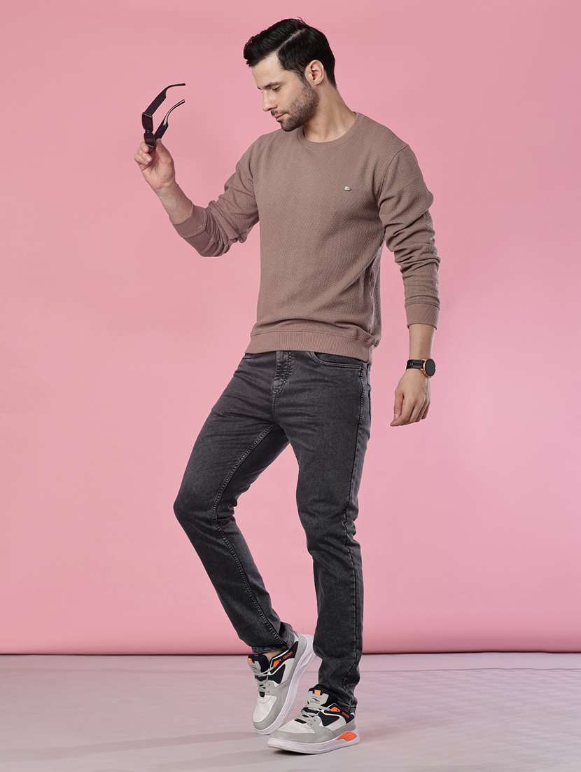 men self design long sleeve regular fit pullover  - 21994944 -  Standard Image - 3