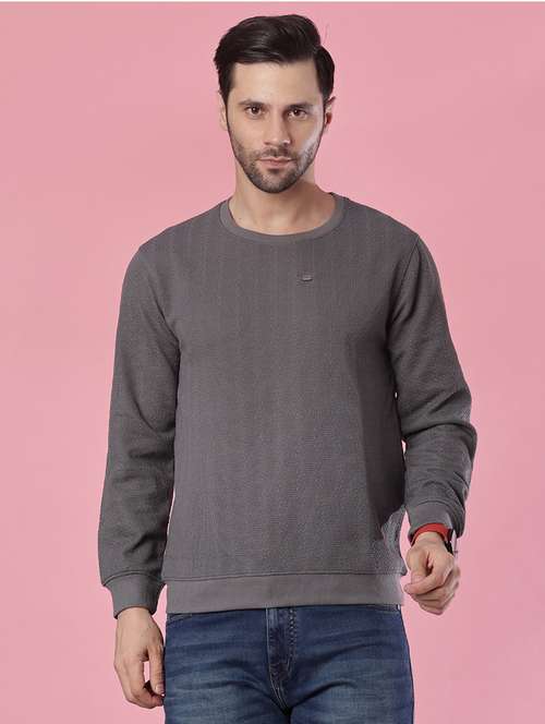 men self design long sleeve regular fit pullover  - 21994945 -  Standard Image - 0