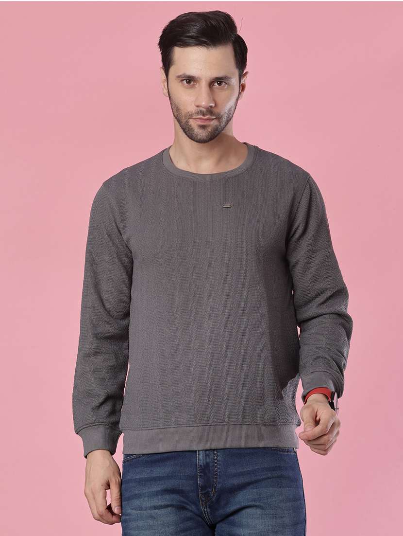 men self design long sleeve regular fit pullover  - 21994945 -  Zoom Image - 0