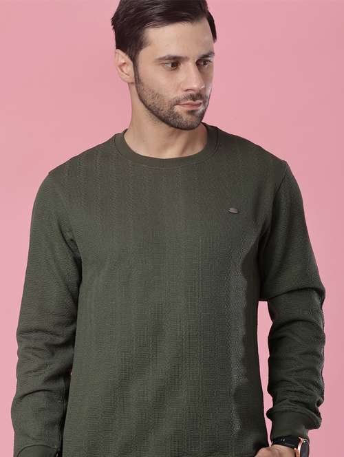 men self design long sleeve regular fit pullover  - 21994946 -  Standard Image - 0