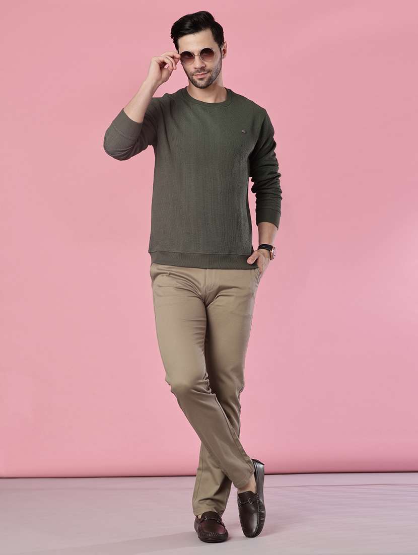 men self design long sleeve regular fit pullover  - 21994946 -  Standard Image - 3