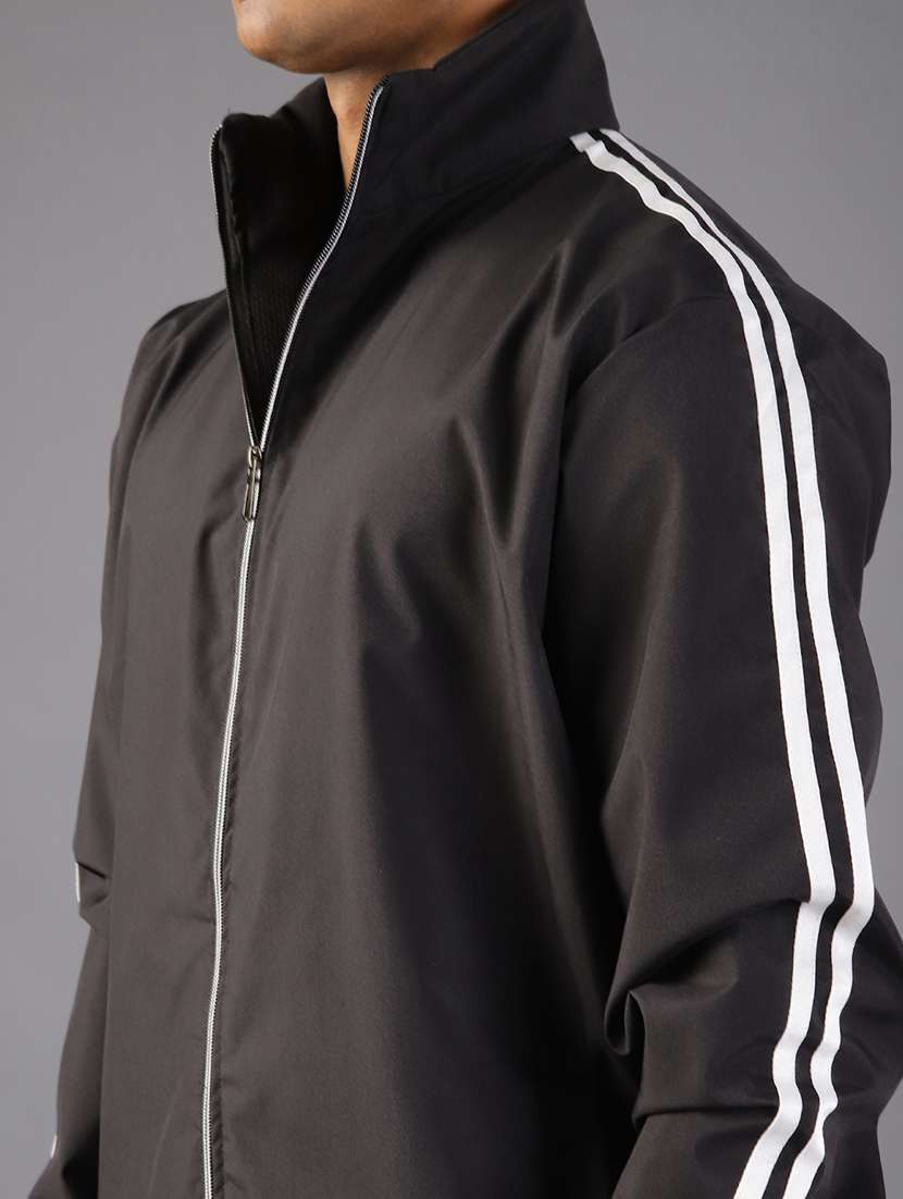 men taped long sleeve casual jacket - 21994976 -  Standard Image - 3