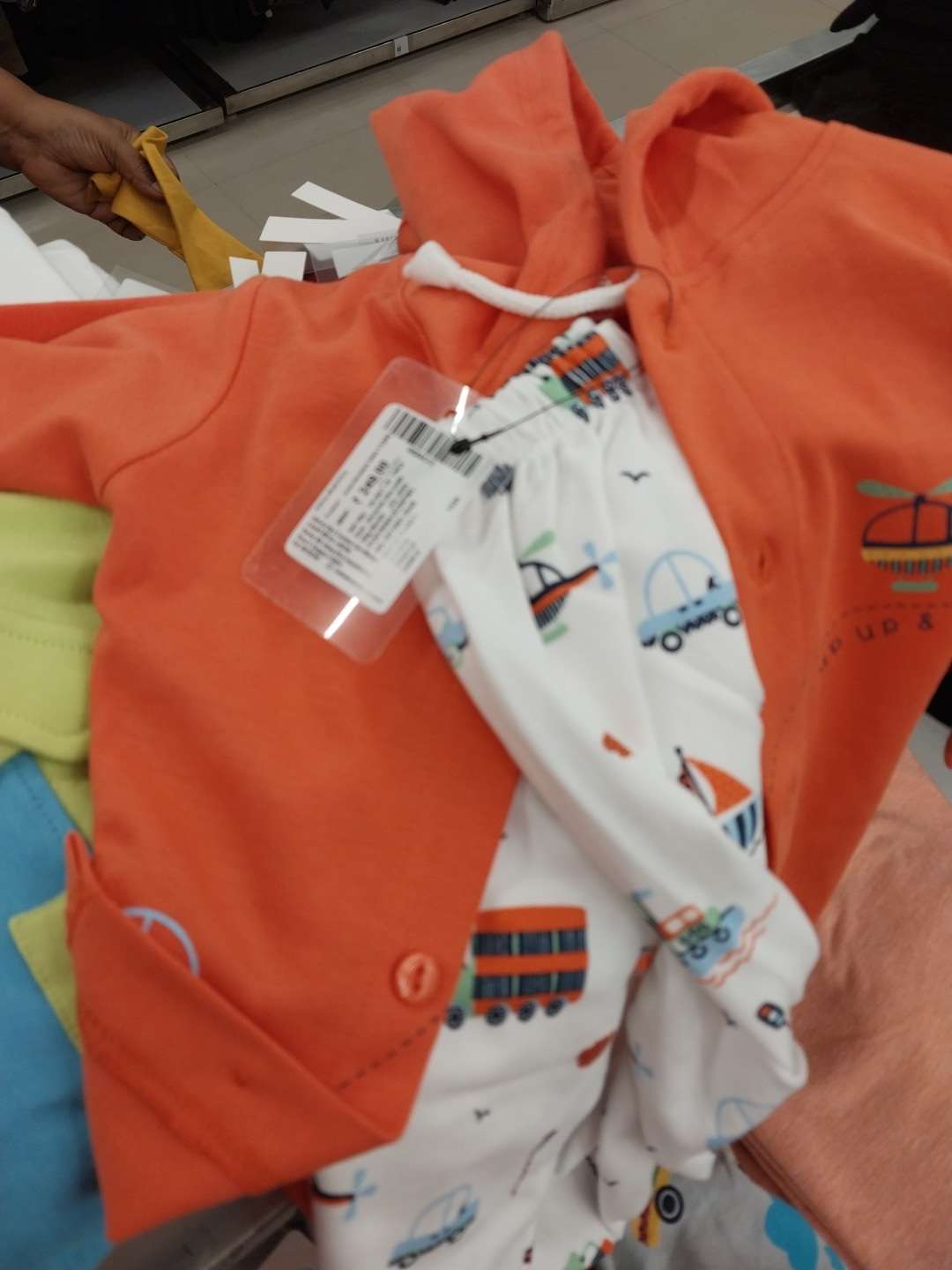 orange cotton interlock twin sets & dungree - 21994995 - Zoom Image - 0