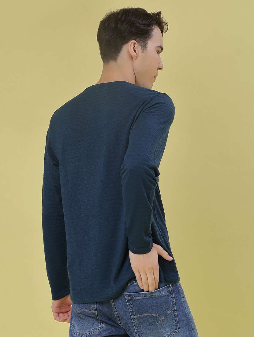 men solid long sleeve regular fit t-shirt - 21995010 -  Standard Image - 3