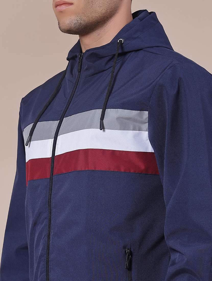 men striped long sleeve casual jacket - 21995038 -  Standard Image - 3