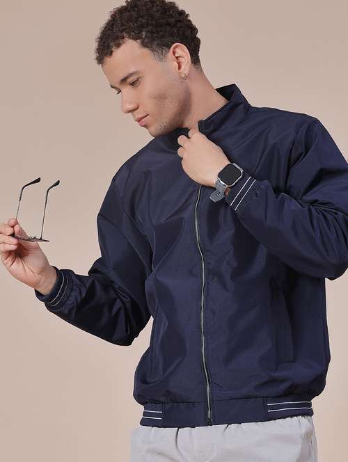 men solid long sleeve casual jacket - 21995039 -  Standard Image - 0