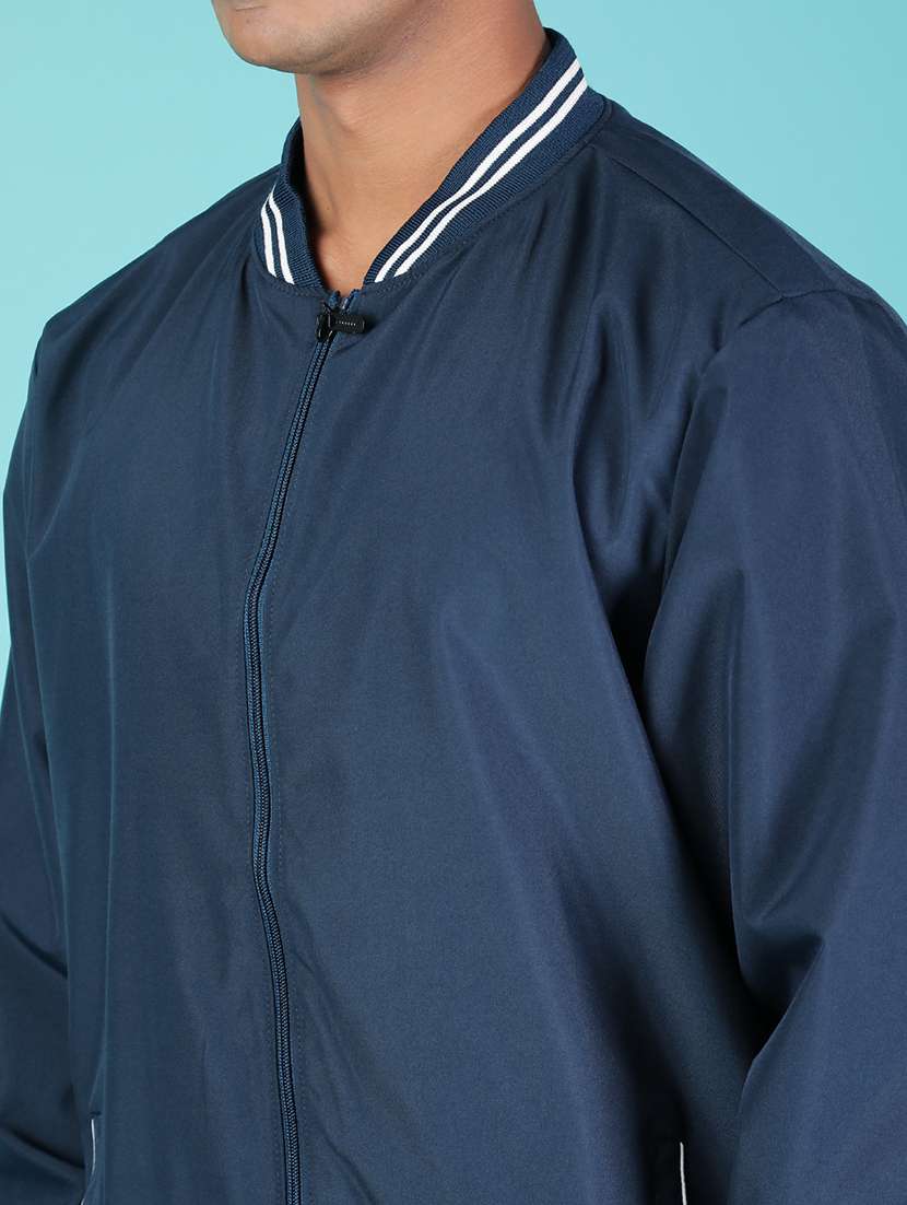 men solid long sleeve casual jacket - 21995040 -  Standard Image - 3