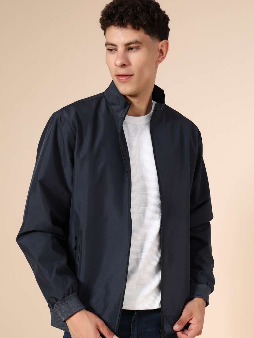 men solid long sleeve casual jacket - 21995042 -  Zoom Image - 0