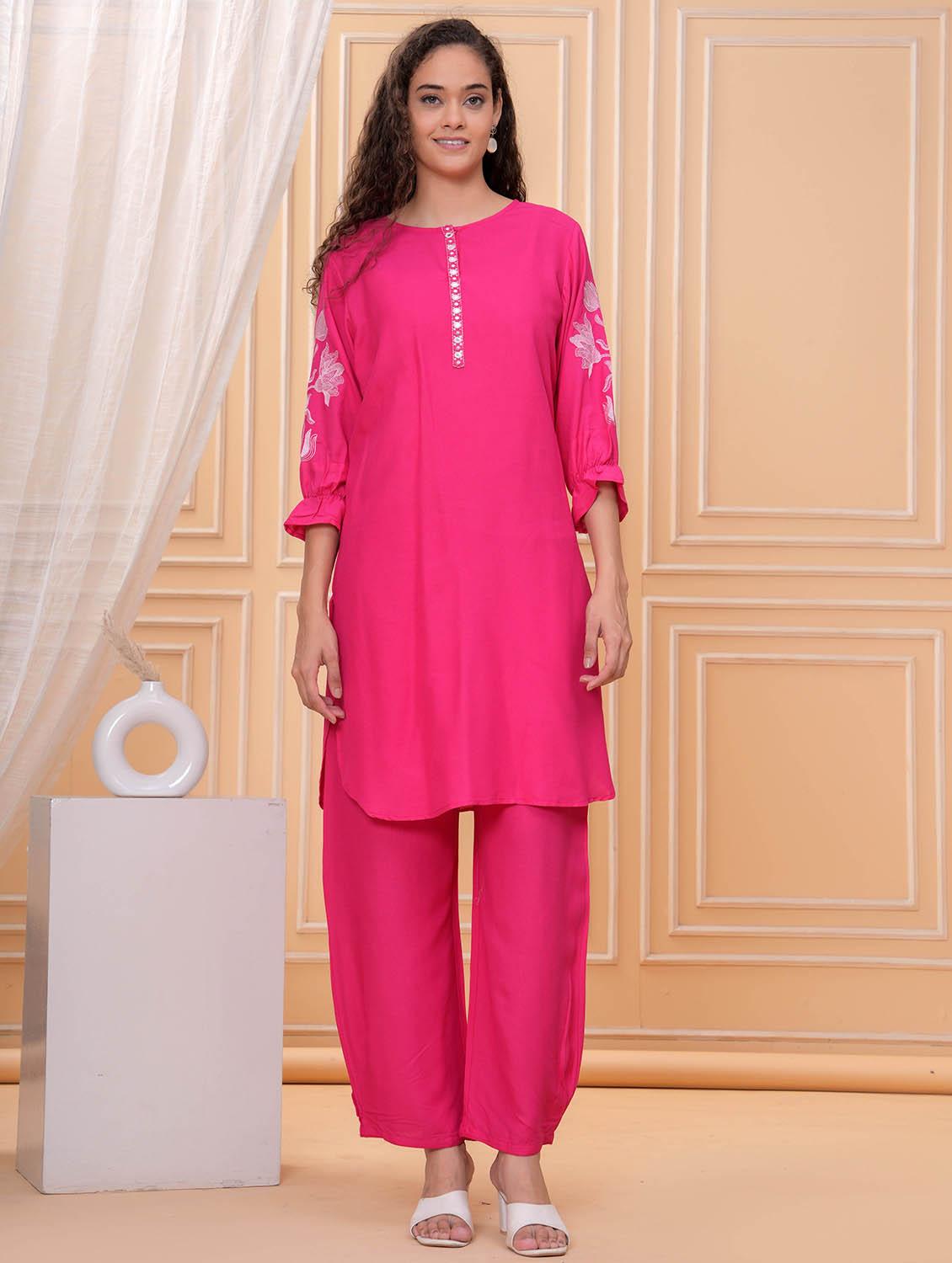 women embroidered kurta and pant set - 21995112 -  Zoom Image - 0