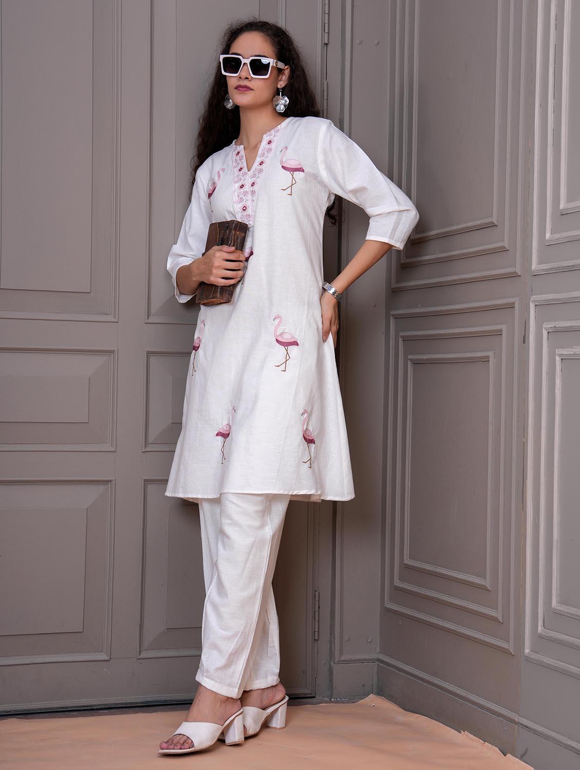 women embroidered kurta and pant set - 21995167 -  Zoom Image - 0