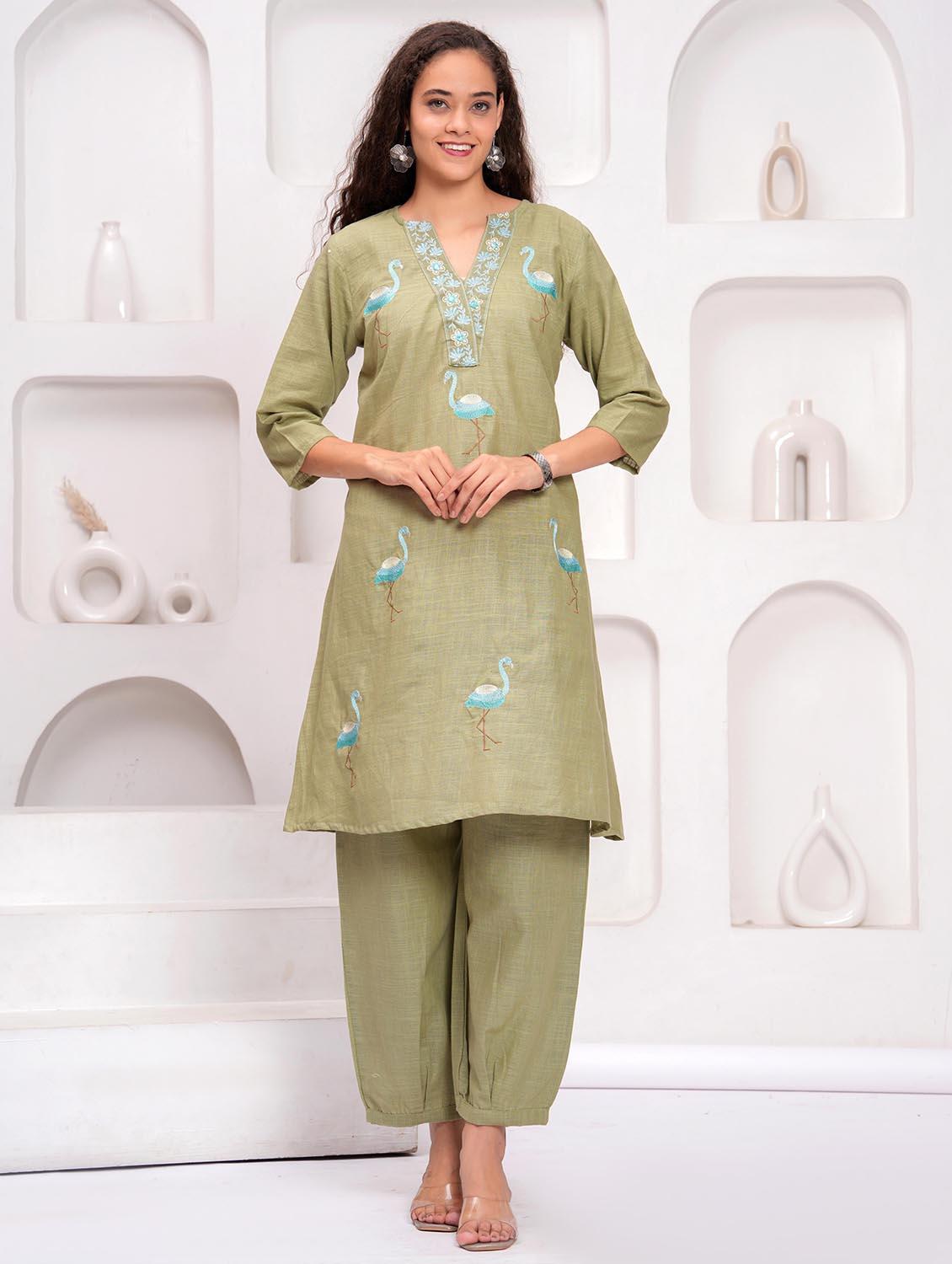 women embroidered kurta and salwar set - 21995168 - Zoom Image - 0